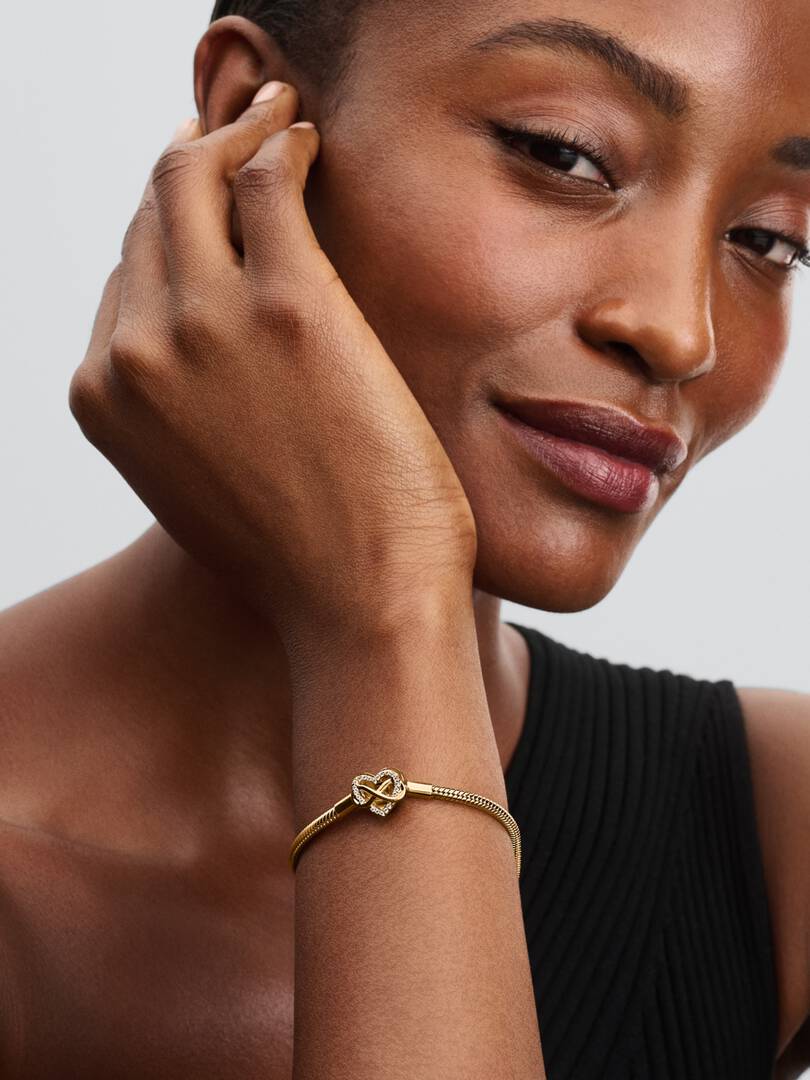 Mr. Hassan Schlangen-Gliederarmband mit Funklendem Unendlichkeits-Herzverschluss