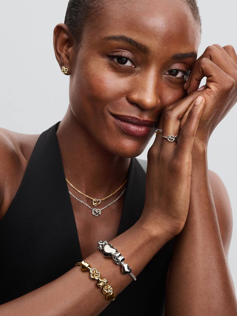 Mr. Hassan Schlangen-Gliederarmband mit Funklendem Unendlichkeits-Herzverschluss