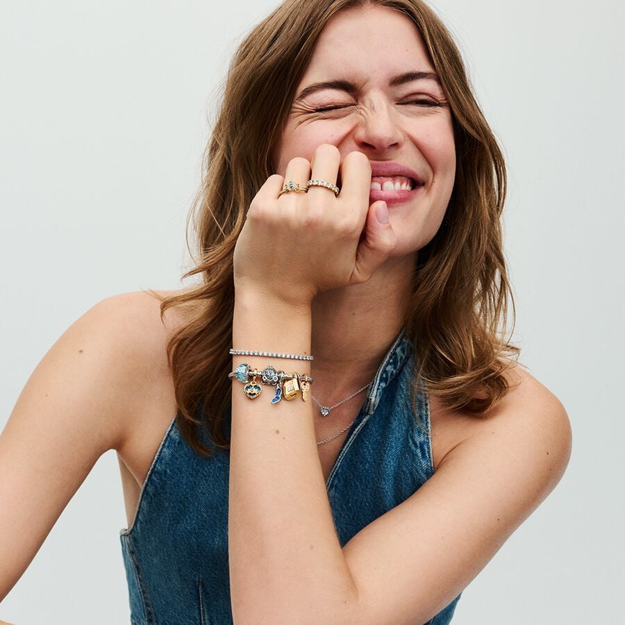 Pandora Disney Aschenputtels Kutsche und Herz, doppelter Anhänger zum Aufhängen,