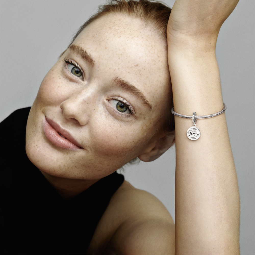 Tag Silber Anhänger mit schwarzem Emaille