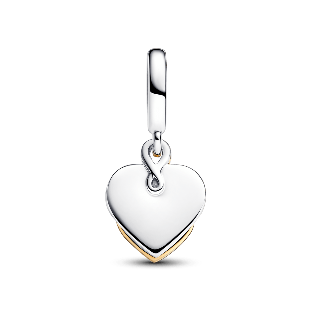 Zweifach hängender gravierter Anhänger 'Mama' mit laborgezüchtetem Diamanten