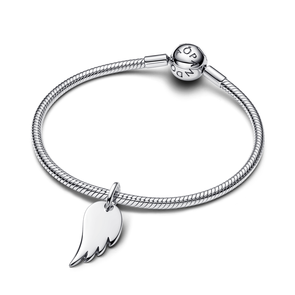 Gravierter Engel-Flügel-Schmuckanhänger