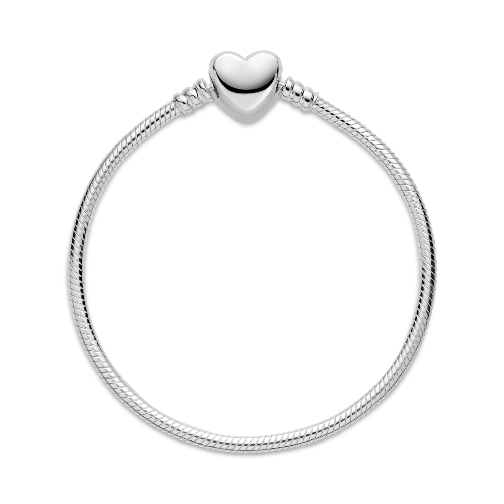 Mr. Hassan Moments gravierbarer Herz-Verschluss Schlangen-Gliederarmband