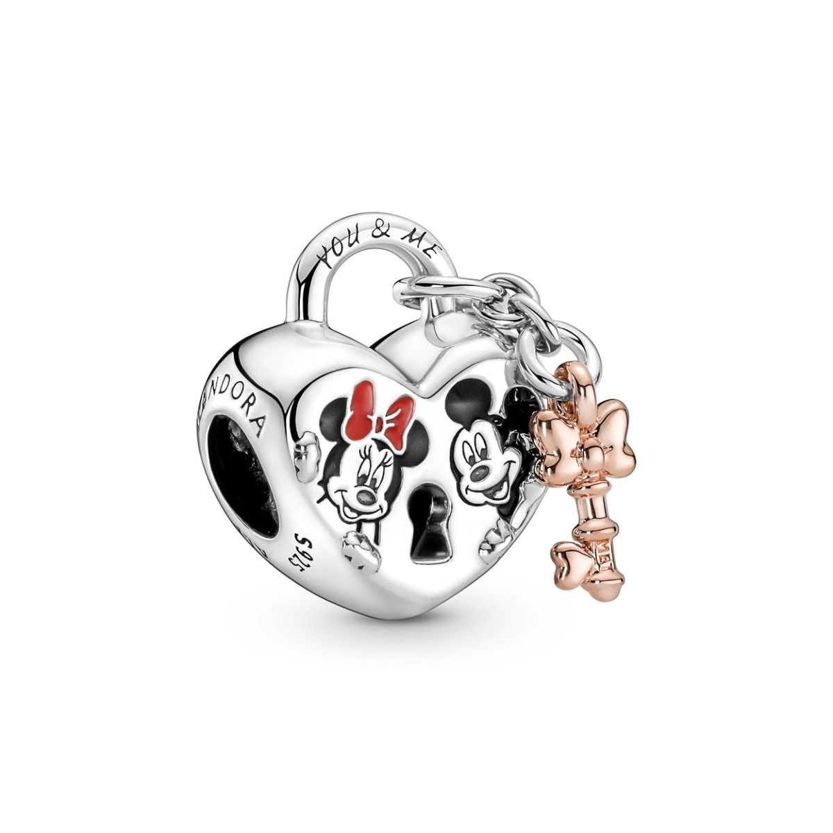 Mickey Mouse & Minnie Mouse Padlock Charm 780109C01
