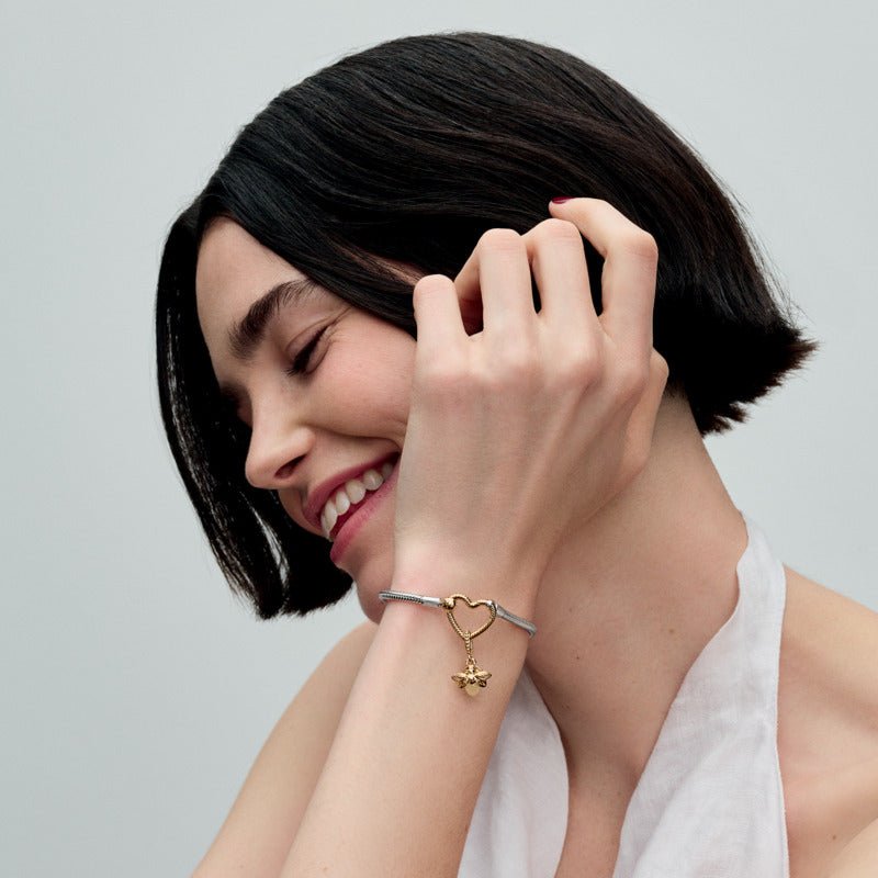 Mr. Moments Herzverschluss Schlangen-Gliederarmband