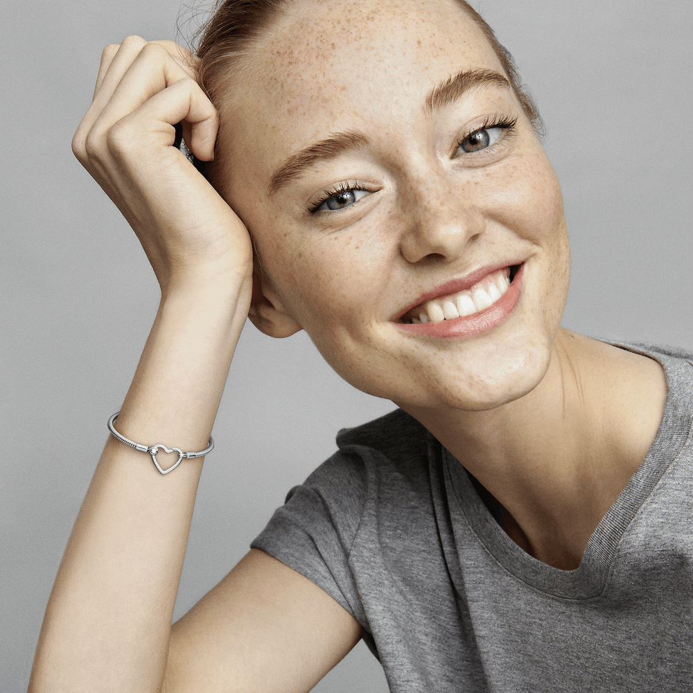 Mr. Moments Herzverschluss Schlangen-Gliederarmband