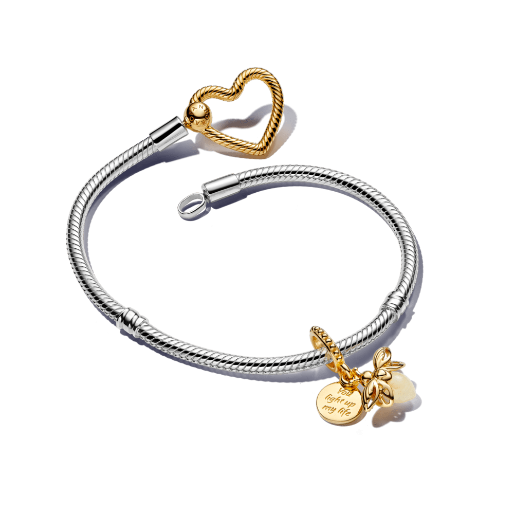 Mr. Moments Herzverschluss Schlangen-Gliederarmband