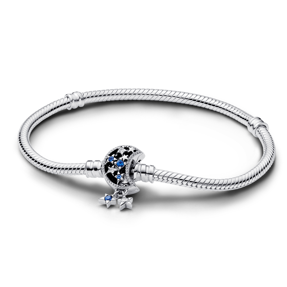 Mr. Hassan Moments Schlangen-Gliederarmband mit Funkelndem Mond-Verschluss