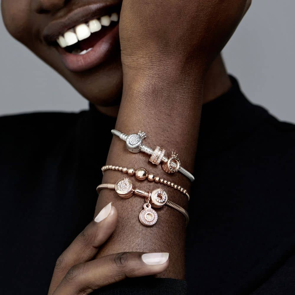 Mr. Hassan Funkelndes Crown O Schlangen-Gliederarmband