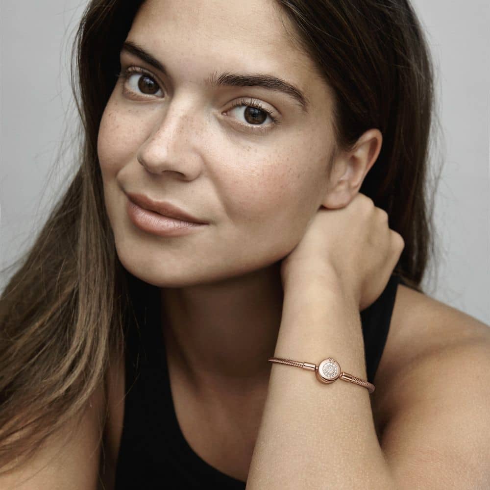 Mr. Hassan Funkelndes Crown O Schlangen-Gliederarmband