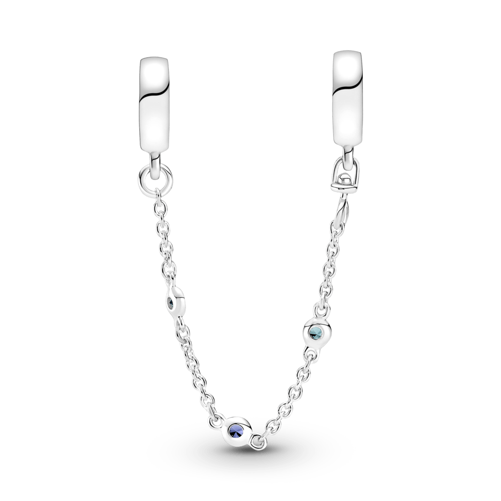 Triple Blue Stone Safety Chain
