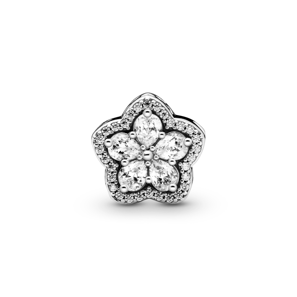 Eye-catching snowflake pavé pearl