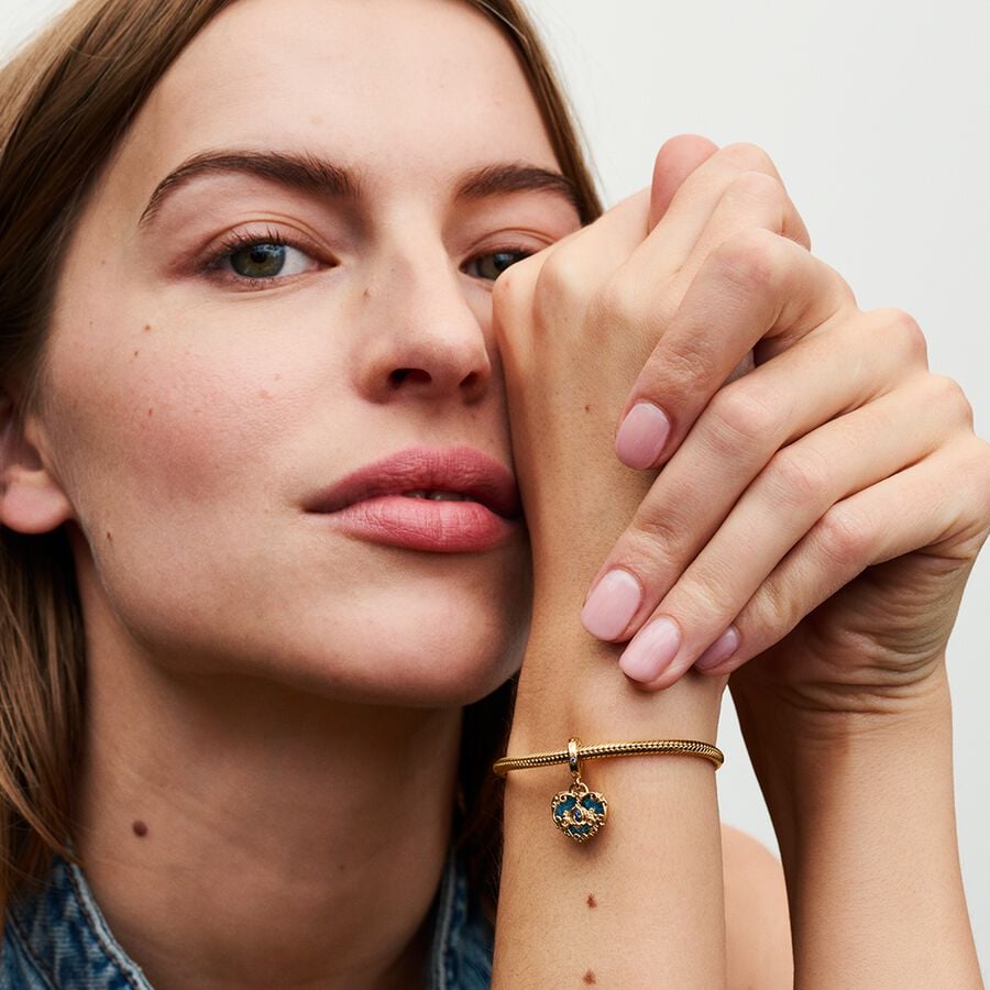 Pandora Disney Aschenputtels Kutsche und Herz, doppelter Anhänger zum Aufhängen,