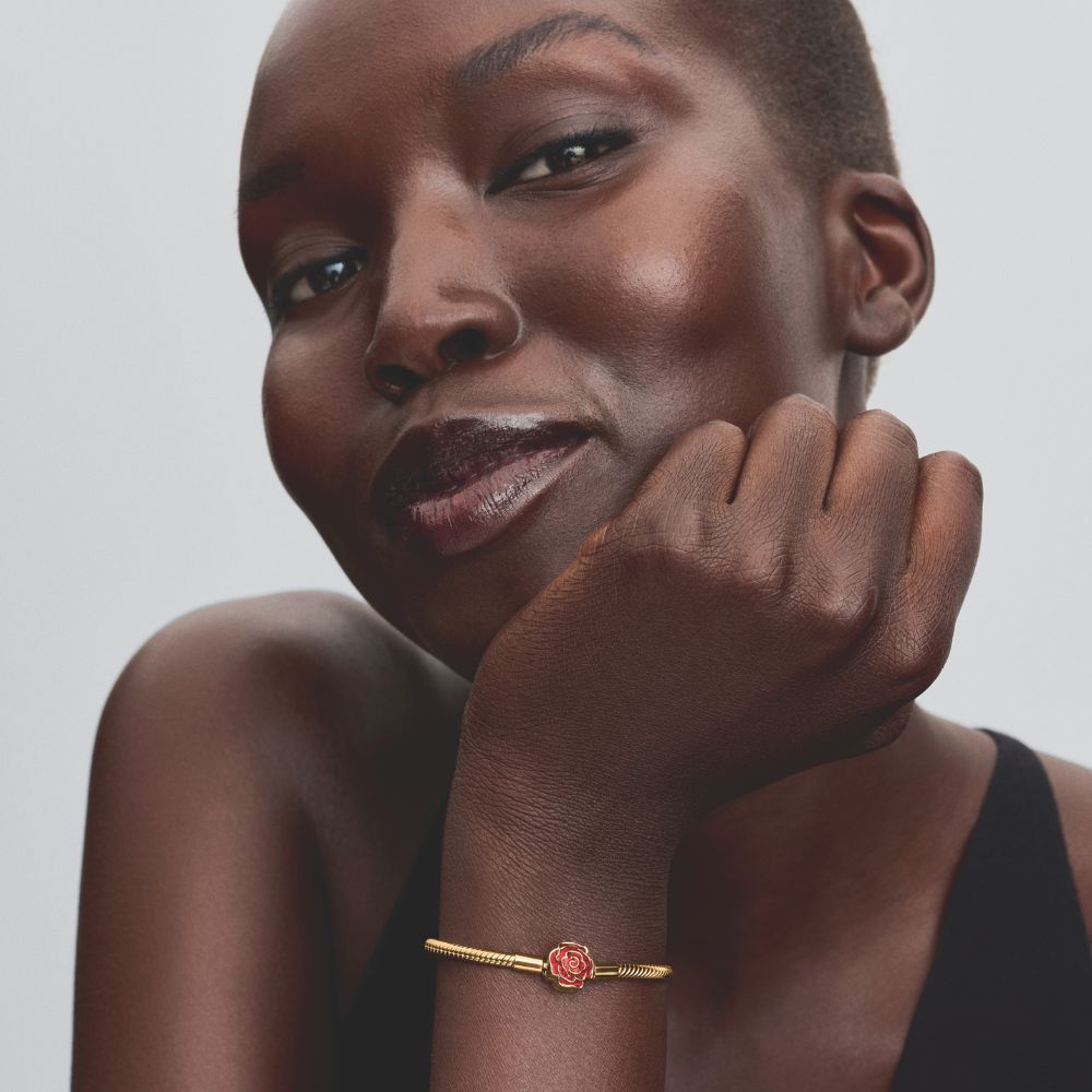 Mr. Hassam Die Schöne und das Biest Magische Rose Schlangen-Gliederarmband