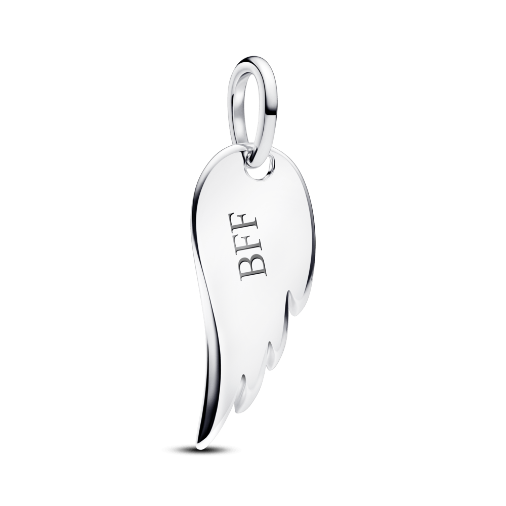 Gravierter Engel-Flügel-Schmuckanhänger