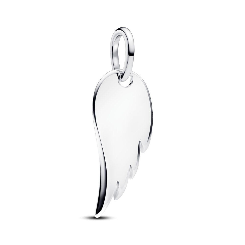 Gravierter Engel-Flügel-Schmuckanhänger