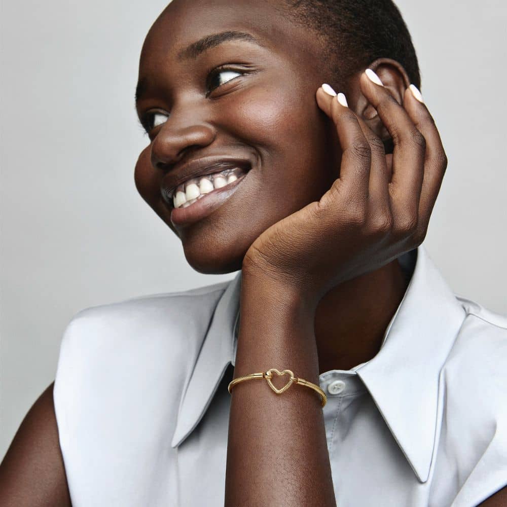 Mr. Moments Herzverschluss Schlangen-Gliederarmband