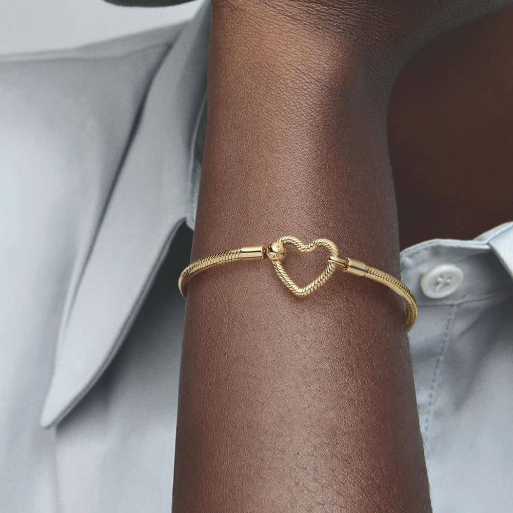 Mr. Moments Herzverschluss Schlangen-Gliederarmband