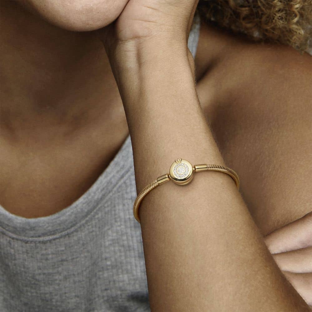 Mr. Hassan Funkelndes Crown O Schlangen-Gliederarmband