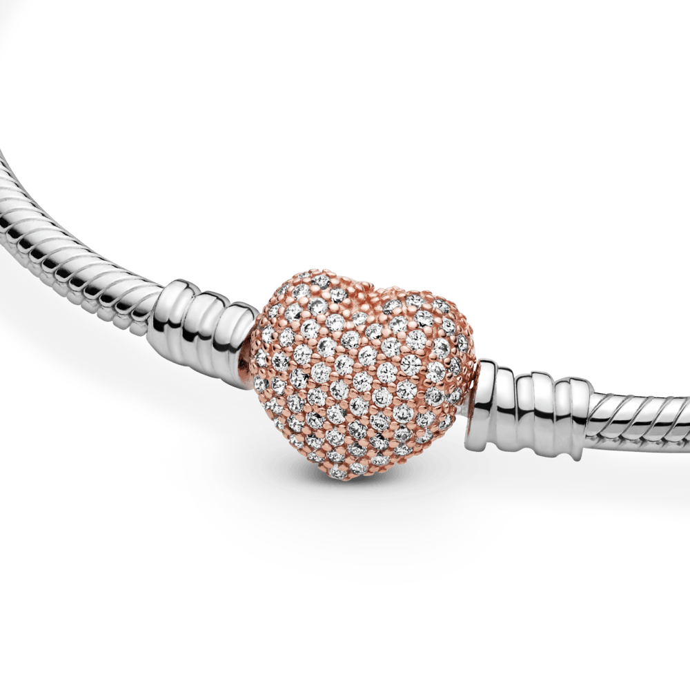 Mr. Hassan Moments Schlangen-Gliederarmband mit Funklendem Herz-Verschluss