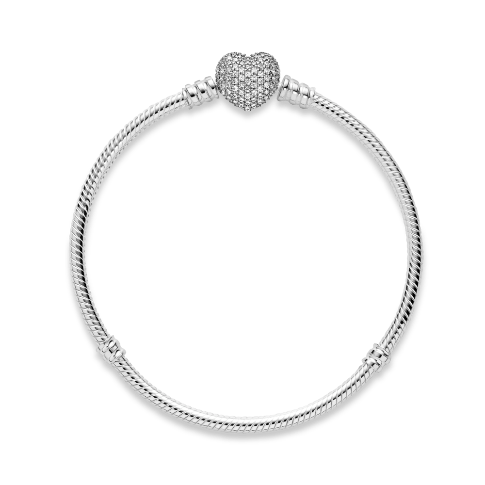 Mr. Hassan Moments Schlangen-Gliederarmband mit Funklendem Herz-Verschluss