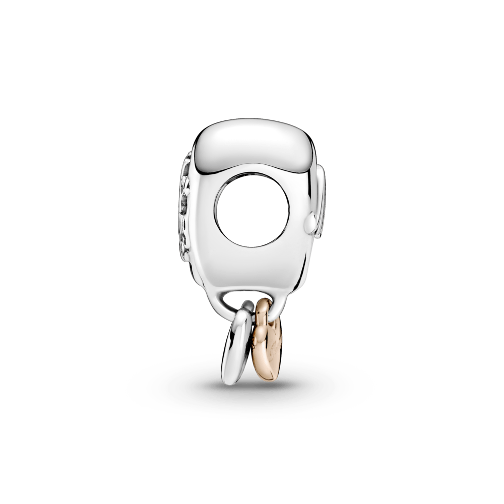 Herzförmige Perle mit der Aufschrift 'Danke, Mama'