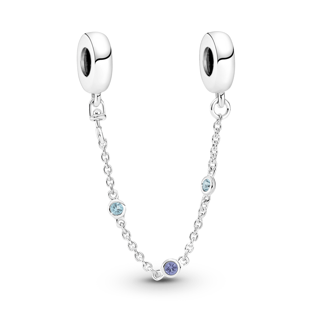 Triple Blue Stone Safety Chain