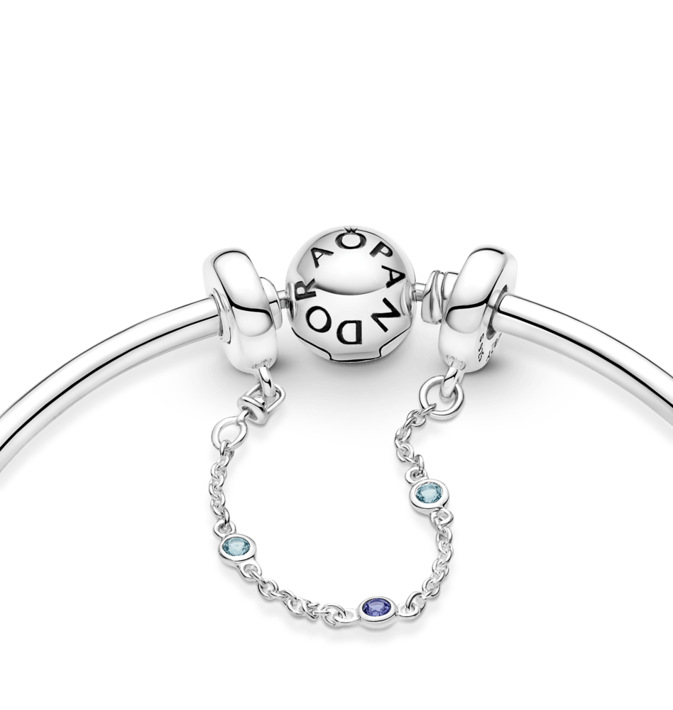 Triple Blue Stone Safety Chain