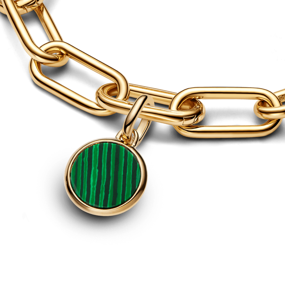 Grüner gravierbarer Mini-Medaillon-Anhänger