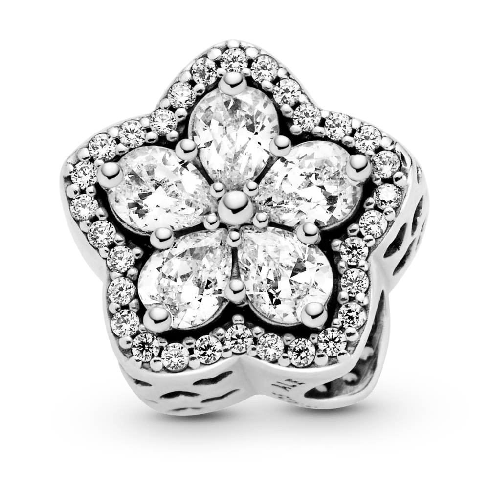 Eye-catching snowflake pavé pearl